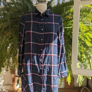 Dex size M button up flannel dress